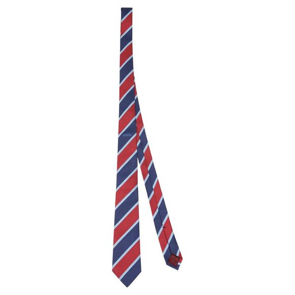 Gucci Striped Tie in Red Silk